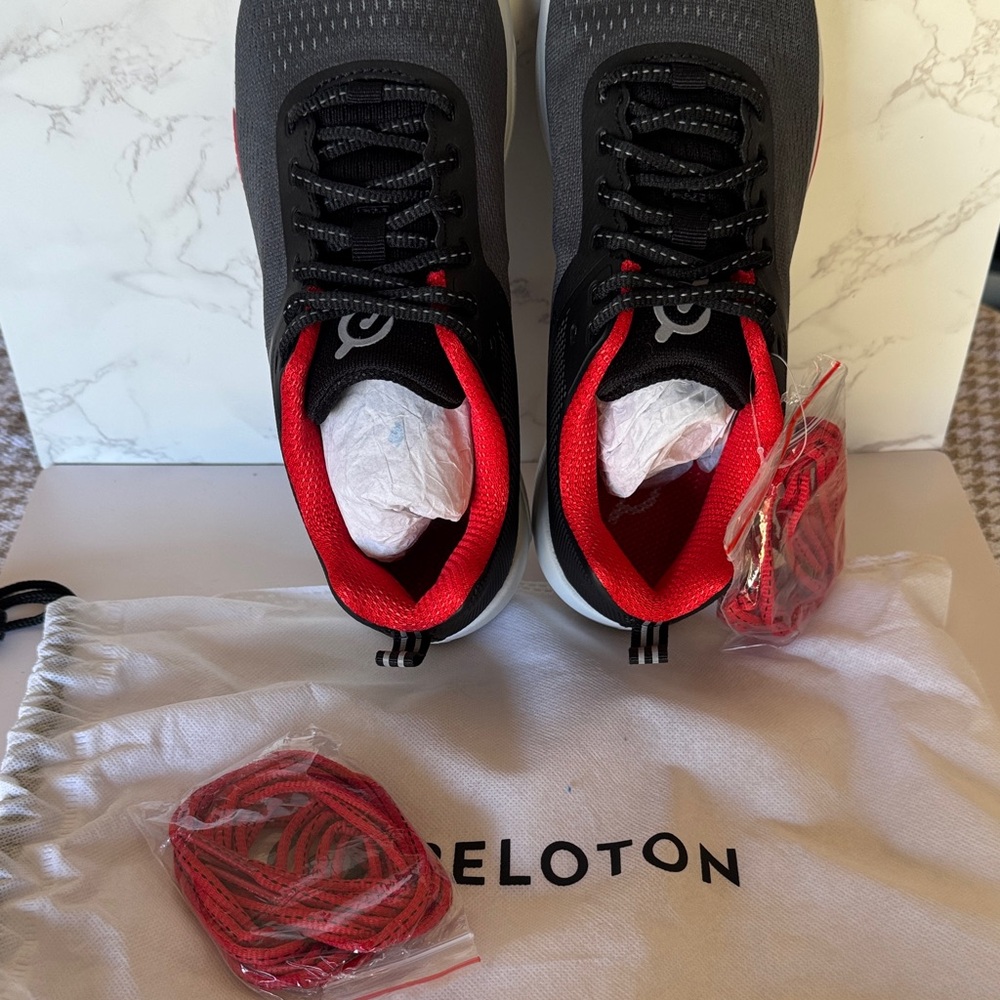 Peloton Women's Athletic Shoes in Black and Red - Picture 2 of 4